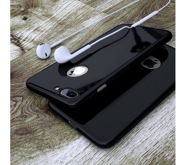 360° kryt zrkadlový iPhone 7 Plus/8 Plus - čierny
